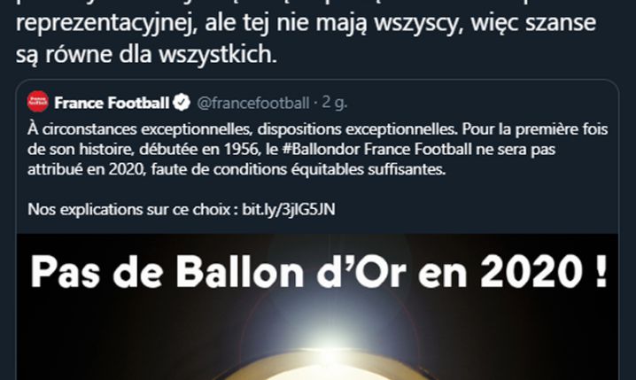 Tak Tomasz Smokowski ocenił odwołanie plebiscytu Złotej Piłki za 2020 rok!
